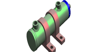 Foot mount type cylinder